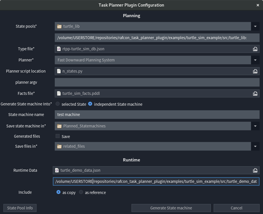 Task Planner Plugin Setup Form